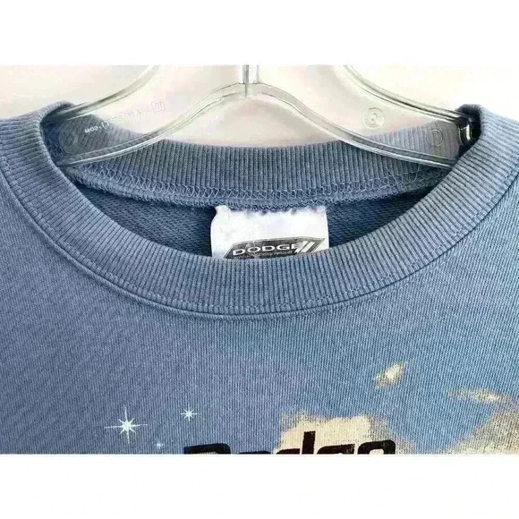 Dodge Wms M Charger Graphic Pullover Sweatshirt Blue Cropped Classic Car Muscle - Picture 6 of 15